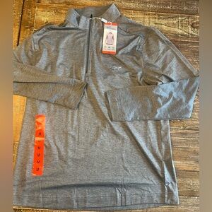 NWT Greg Norman Collection Heather Gray Quarter-Zip Golf Pullover
